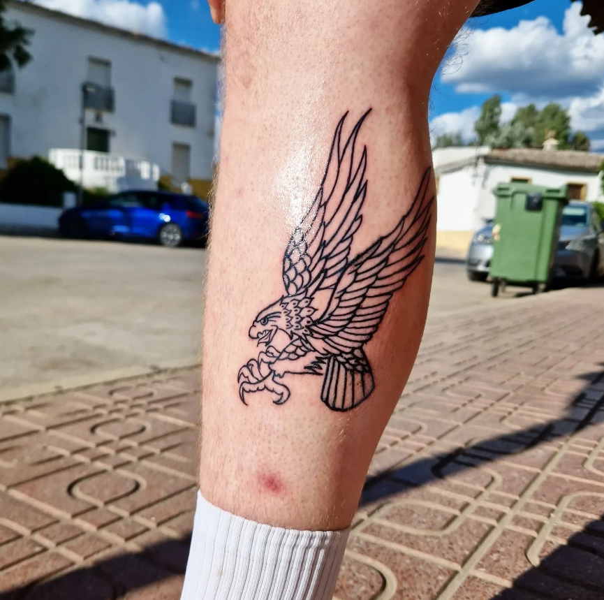 Tatuaje Águila en estilo old school americano