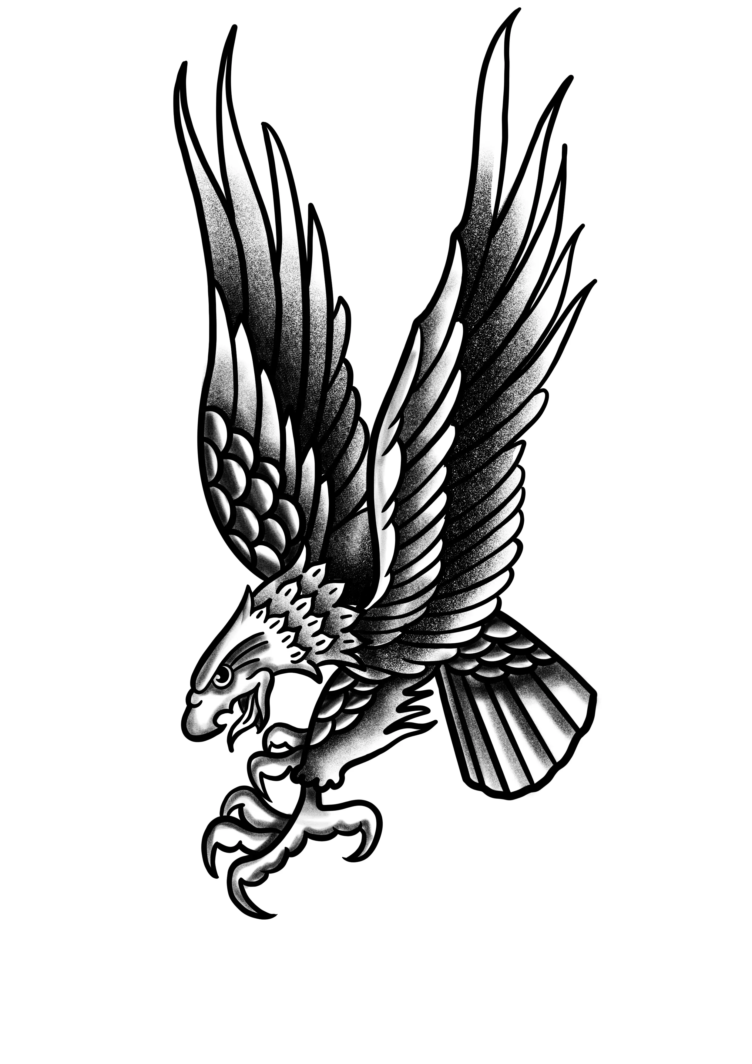 Águila en estilo tradicional tattoo