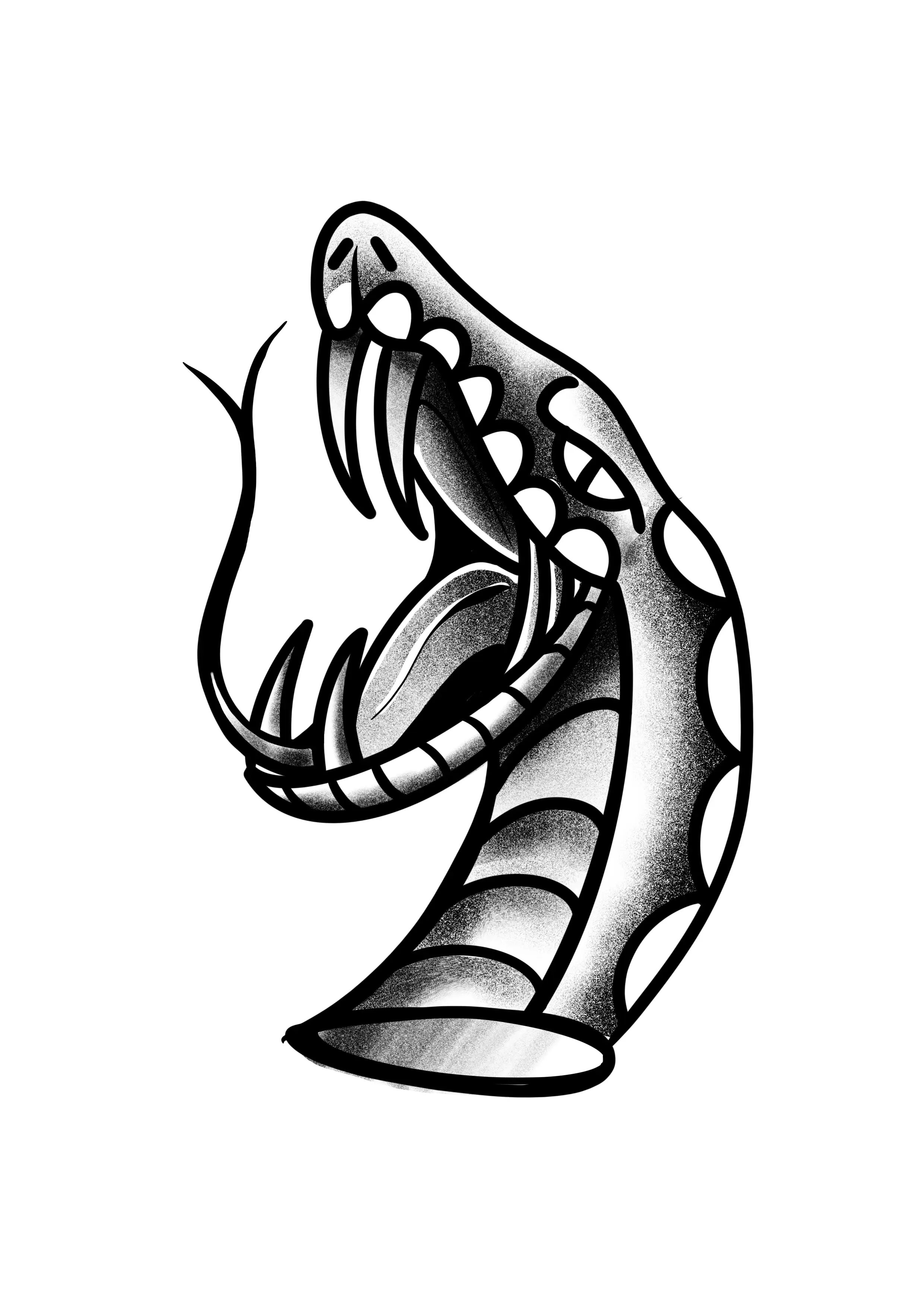 Cat'alogo de tatuajes, Serpiente en estilo tradi